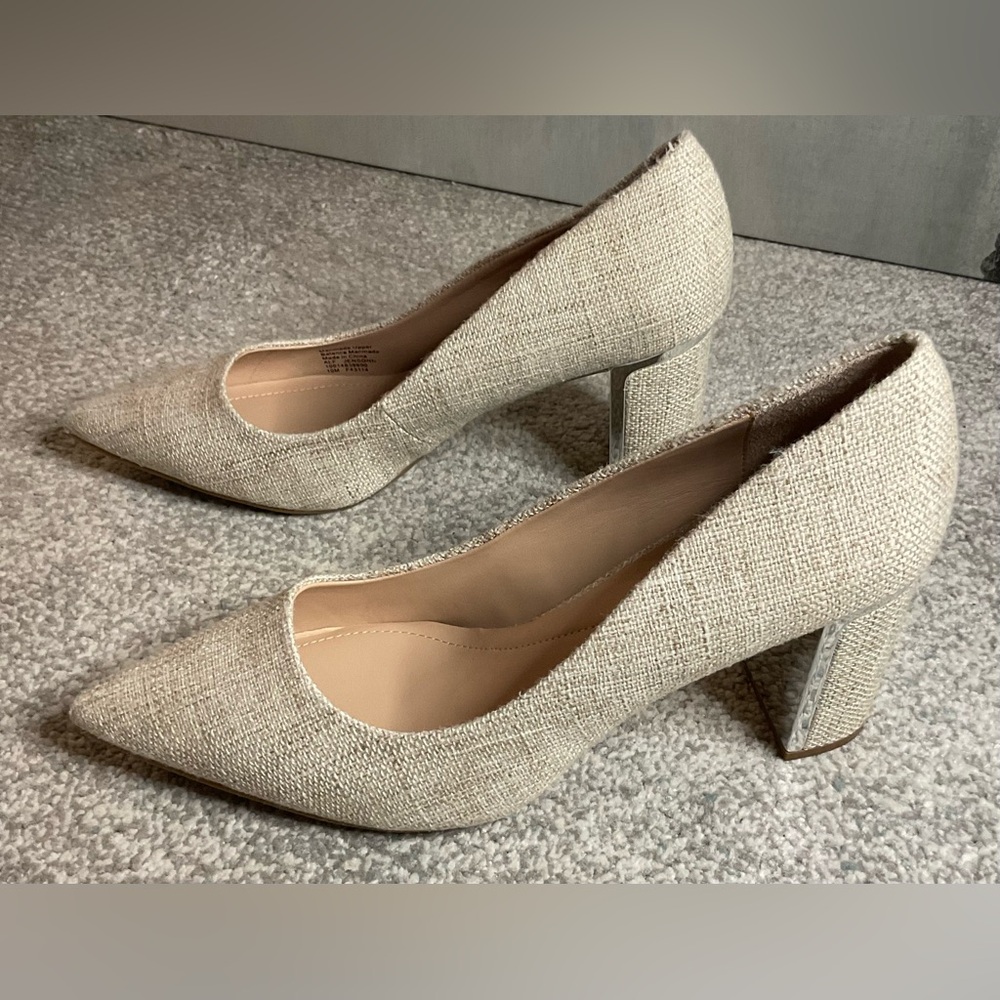 Alfani Step & Flex Jensonn Block Heel Pumps in Textured Linen - Size 10 - Picture 7 of 16